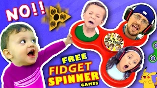 🌟 FIDGET SPINNER TOYS🌟 SAY NO!! $0 Free Hand Spinner Games w/ FGTEEV Dad & Kids (Top 5 iPad Apps)