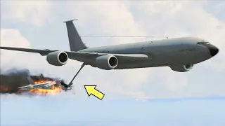 Airplane Refueling In Air Gone Wrong In GTA 5 (Plane Crash Landing On Water) Emergency Landing