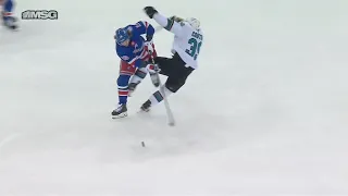 Logan Couture Hit Artemi Panarin And Falls Down