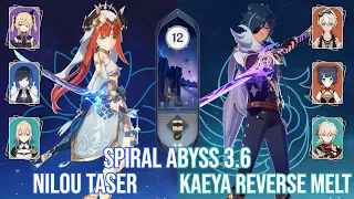 『4k UHD』C0 Nilou Taser and C6 Kaeya Reverse Melt - Genshin Impact 3.6 Abyss