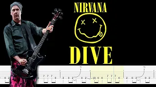 Nirvana - Dive (Bass Tabs + Tutorial) By @ChamisBass