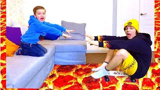 Андрей и игра в Пол это лава челлендж! the floor is lava