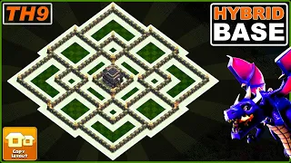 New BEST! TH9 Base 2023 with COPY LINK | Town Hall 9 Hybrid Base Design - Clash of Clans