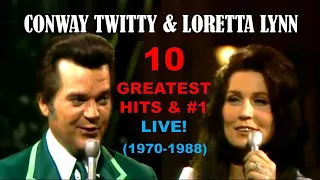 CONWAY TWITTY & LORETTA LYNN - 10 Greatest Hits & #1 Songs - LIVE! (1970-1988)