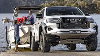 2024 Toyota Hilux GR Sport (Frosted White with Black Roof) - Driving, Exterior, and Interior