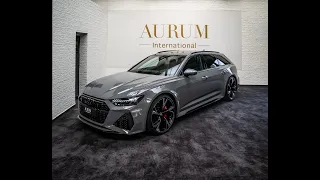 [2021] AUDI RS6 AVANT Nardo Grey Interior Exterior Walkaround by AURUM International