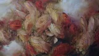 "Цветы. Фантазия". Живопись маслом. Painting flowers. Oil painting demonstration. 油畫  油絵
