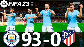 FIFA 23 - MESSI, RONALDO, MBAPPE, NEYMAR, ALL STARS | MANCHESTER CITY 93-0 ATLETICO DE MADRID