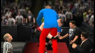 WWE '13 BROCK LESNAR DESTROYS JOHN LAURINAITIS