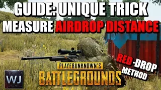 GUIDE: UNIQUE TRICK to measuring AIRDROP DISTANCE only using a RED-DOT in PUBG