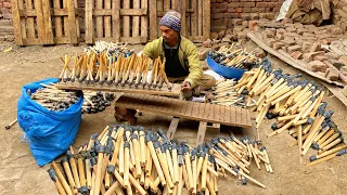 Amazing Process of Making Bobbins to use Weaving Power Looms  | Creative Wood Working ideas