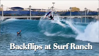 Backflips at Surf Ranch with Jamie O'Brian and Pro Skater Zion Wright