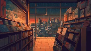 escape to the bookstore 📚 rainy lofi hip hop ~ beats to relax/study