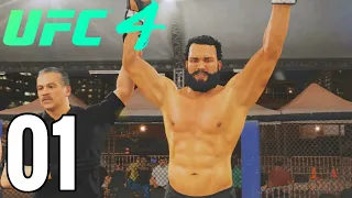 UFC 4 Heavyweight Career Mode Walkthrough Part 1 - DEMOLISHER!