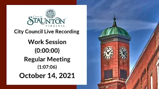 October 14, 2021 Staunton City Council Meeting