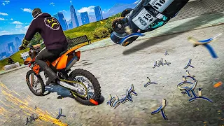 Superbike Drops Spikes To Escape Cops | GTA 5 RP