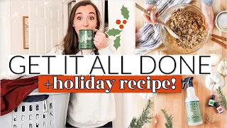 new⭐️ HOLIDAY COOK, CLEAN, DECLUTTER + GET IT ALL DONE WITH ME! | CHRISTMAS BREAKFAST RECIPE + CRAFT