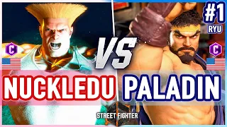 SF6 🔥 NuckleDu (Guile) vs Paladin (Ryu) 🔥 Street Fighter 6