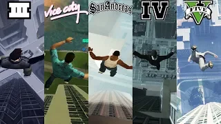 Jumping Off The Highest Buildings In GTA Games! 1997-2019