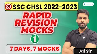Mock Test For SSC CHSL 2022-2023 | Free Mock Test | Day -1 | Rapid Revision Series I Jai Yadav