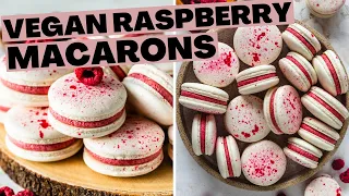 Vegan Raspberry Macarons