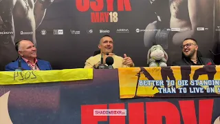 POST FIGHT INTERVIEW - " I Know He's Here!"  Oleksandr Usyk Gets Emotional: Fury Usyk