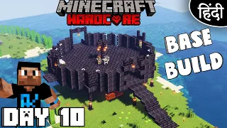 HARDCORE Minecraft "Base Build!" Day 10 with Akan22 "In Hindi"