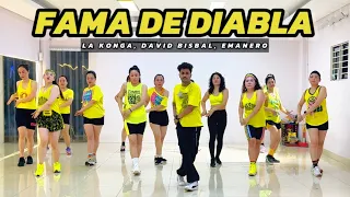 FAMA DE DIABLA -LA KONGA, DAVID BISBAL, EMANERO | Zumba Fitness | Zin Happy Mehra Choreography