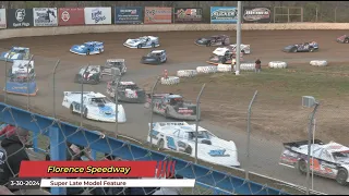 Florence Speedway - Super Late Model Feature - 3/30/2024