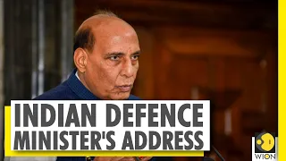 Indian Defence Minister Rajnath Singh speaks in Parliament over LAC border standoff