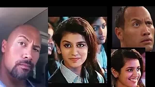 oru adaar love vs the Rock | eyebrow rising challenge | funny video