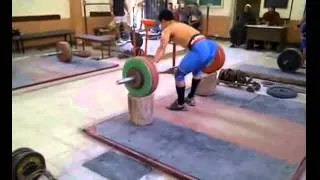 Mohamed Ehab 155kg Block Snatch