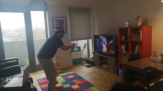 Fat man beat saber