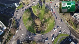 Magic Roundabout by Drone 4K, Hemel Hempstead, UK - GENIUS DESIGN