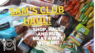 SAM'S CLUB GROCERY HAUL! SHOP, HAUL, AND PUT MEAT AWAY WITH ME🐔