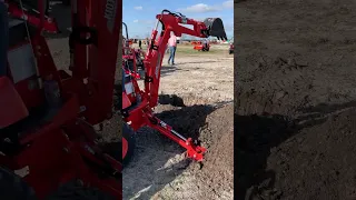 Digging with a Kioti CS2520 tractor loader backhoe