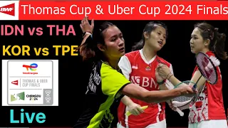 BWF Uber Cup Badminton Quarter Finals 2024 Live Score Watchalong. Indonesia vs Thailand, Korea/TPE