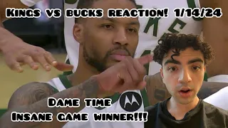 DAME TIME INSANE GAME WINNER! Milwaukee Bucks vs Sacramento Kings Full Game Highlights | REACTION