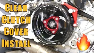 Ducati 959 Panigale Clear Clutch Cover Installation