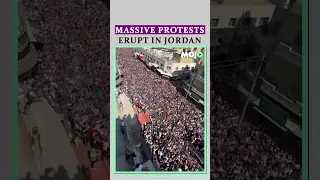 Pro-Palestine Supporters Take Out Massive Protest In Jordan #shorts #israel