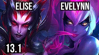 ELISE vs EVE (JNG) | Rank 2 Elise, 14/2/5, Legendary, 400+ games, Rank 29 | TR Grandmaster | 13.1