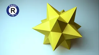 HOW TO MAKE A PAPER STELLATED DODECAHEDRON? STELLATED DODECAHEDRON. GEOMETRIC SHAPES. | #RAIDOTV