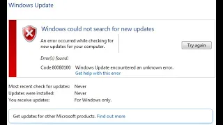 Fix Windows 10 update error code 800B0100