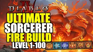 Diablo 4 BEST Sorcerer Leveling Build for Season 4 - ULTIMATE FIRE Sorcerer Build