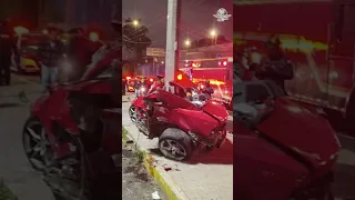 Así se impactó un camaro y se destroza en cuestión de segundos #Shorts