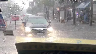 Bangkok Thailand Floods - Rain Water on Roads - November 2020 - Short Clip