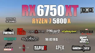 RX 6750 XT + Ryzen 7 5800X : Test in 16 Games - RX 6750XT Gaming Test