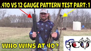 patterning a .410 vs 12 gauge at 40 yards part: 1 | bco review |