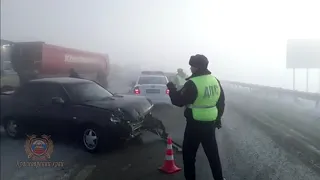 Массовое ДТП на глубоком обходе Красноярска