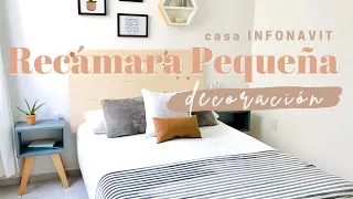 DECORACIÓN RECÁMARA PEQUEÑA CON POCO PRESUPUESTO | Casa Infonavit Rentada | Estilo Nórdico